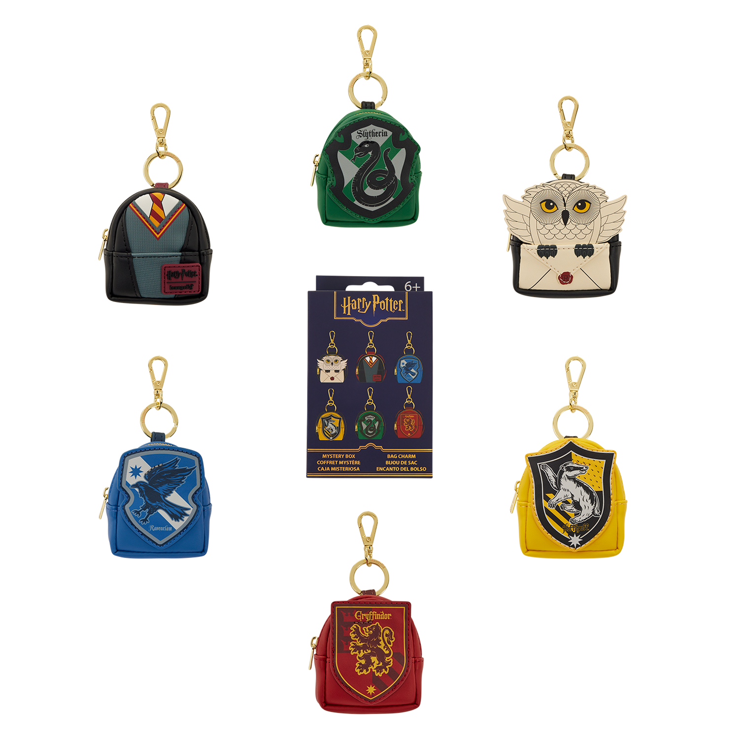 Loungefly Multicolor Harry Potter Hogwarts™ Mystery Mini Backpack Keychain Charm